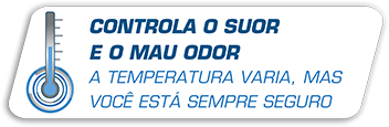 Controla o suor e o mau odor